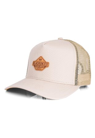 Кепка бейсболка Blackskies Essentials Trucker (бежево-коричнева) | Унісекс, сітка, для чоловіків та жінок, streetwear, outdoor, літо
