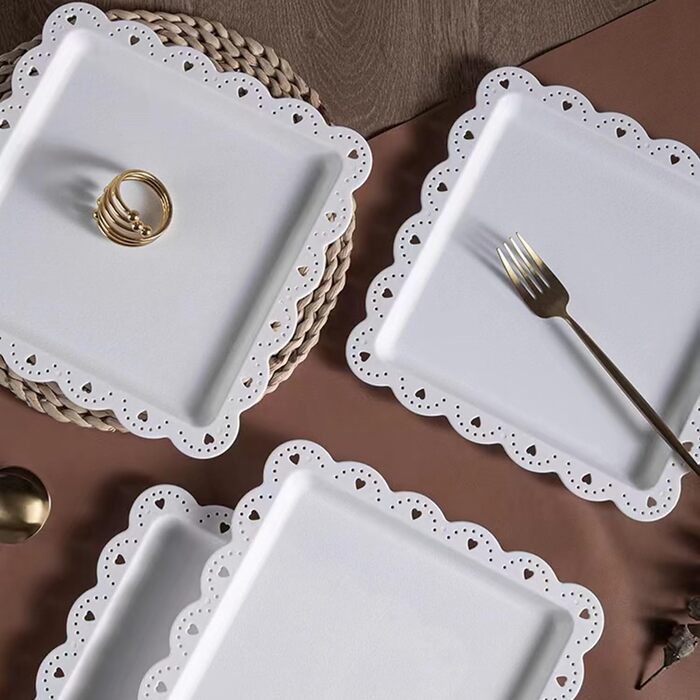 Підставка для тістечок Wagoodter 3 яруси, для тортів, десертів, на весілля, день народження, чаювання (біла)