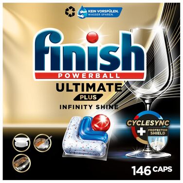 Таблетки для посудомийної машини Finish Ultimate Plus Infinity Shine, 146 шт (2 x 73 капсули)