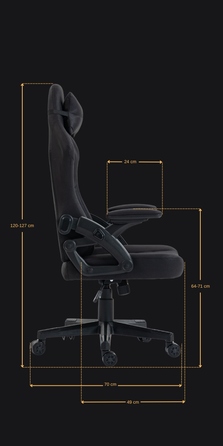 Ігрове крісло Delagear G 414, чорна тканина
