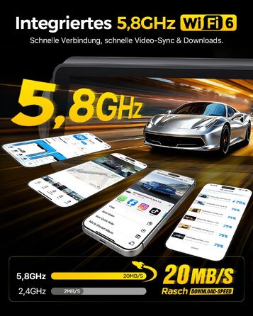 Автомобільний відеореєстратор GKU 4K+4K (передній та задній), сенсор STARVIS 2, HDR, нічна зйомка, чорний