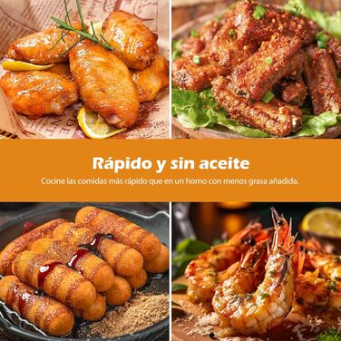 HAIMEEC 6L Air Fryer with Viewing Window - 8-in-1 Oil-Free Fryer, Shake Reminder, Non-Stick Coating, 30-200°C, 78 Recipes, Quiet Operation