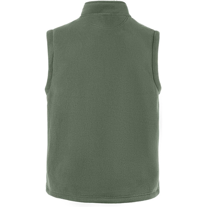 Чоловічий флісовий жилет з коміром-стійкою для активного відпочинку, теплий зимовий жилет з кишенями на блискавці, з підкладкою (Зелений, 3XL)