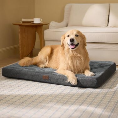 Ортопедична подушка для собак BEDSURE - 61x41x8 см, миється, з Memory Foam, для маленьких собак