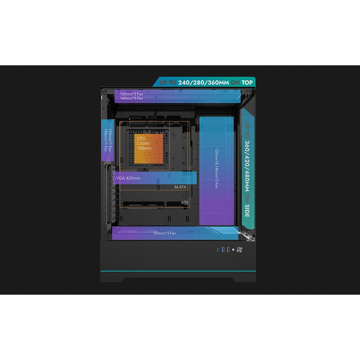 Ігровий корпус DarkFlash DY451L PRO ATX Midi Tower, загартоване скло, ARGB