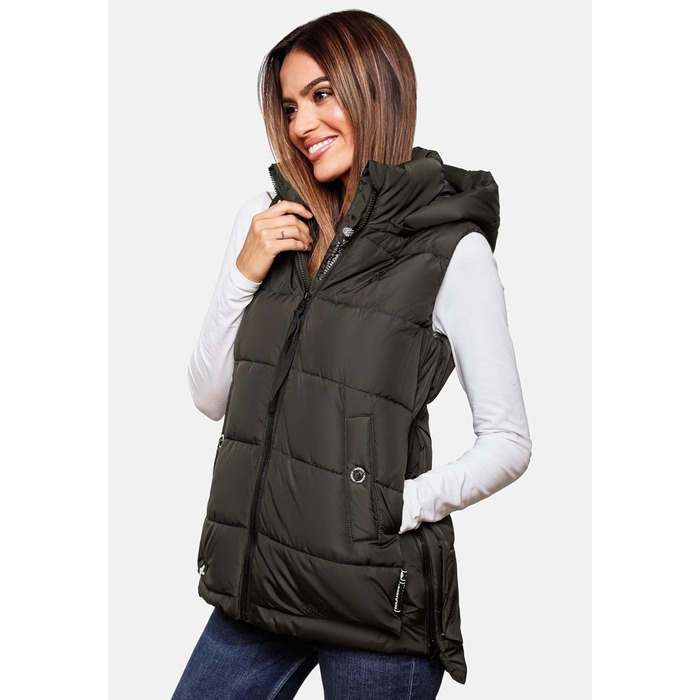 Жіноча степкова жилетка MARIKOO B898 M, оливковий колір (Dusty-Olive)