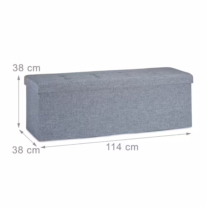 Relaxdays Foldable Bench Linen