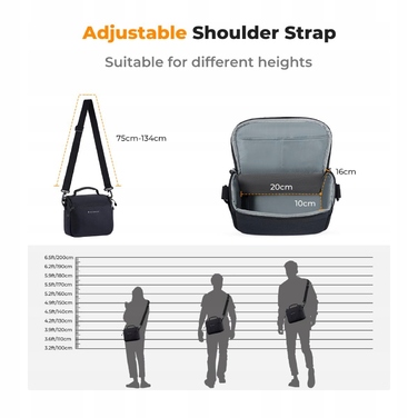 Фотосумка-слінг K&F Concept Camera Sling Bag 5л, синя