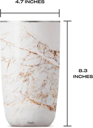 Охолоджувач для вина S'well Calacatta Gold – підходить для більшості пляшок 750 мл