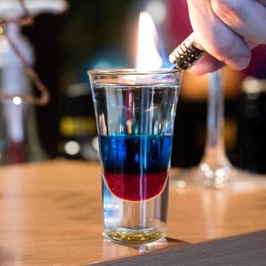Набір келихів для шнапсу/горілки Stamperlgläser 6 шт. з позолотою, для коньяку, граппи, водки - ідеально для вечірок, можна мити в посудомийній машині