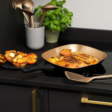 Гриль-сковорода Russell Hobbs 28 см, з антипригарним покриттям, без ПФОА, для індукції