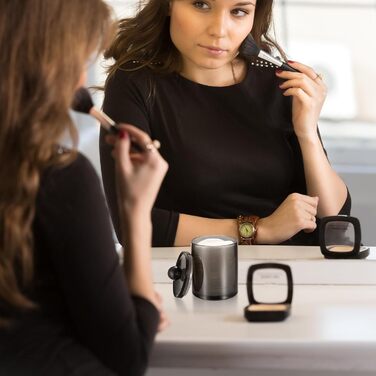 Організатор для косметики Gaomoeny, 3 шт. скляні аптечки для ватних паличок, бавовняних дисків, зубної нитки, косметичних спонжів, шпильок для волосся, чорний колір