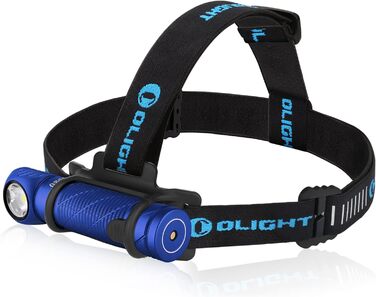 OLIGHT Perun 2 Headlamp 2500 Lumens, 166 Meter Beam Distance, USB Rechargeable LED Flashlight 5 Modes Headlamp with Timer Function, Custom Battery for Running, Jogging, Fishing, Camping (Blue)