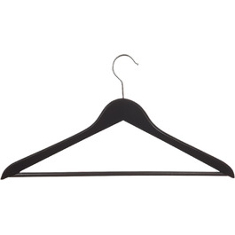 Hagspiel Wooden Clothes Hangers, Beechwood Clothes Hangers, Natural Lacquered (Water-based Lacquer), Chrome-plated Swivel Metal Hook, Made in Austria (10 Piece Children's Hangers, 34 cm)