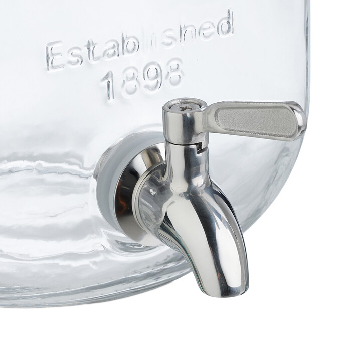 Relaxdays Drink Dispenser, 4 Liter, 2-Piece Set