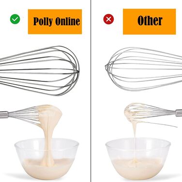 Набір вінчиків з нержавіючої сталі, 3 шт. (8', 10', 12') для приготування, збивання та змішування