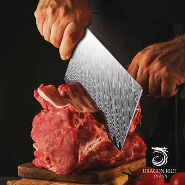 Набір кухонних ножів Dragon Riot з ергономічними дерев'яними ручками (Японія) - кухонний ніж, сантку, універсальний ніж