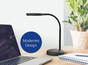 Світлодіодна лампа для столу MAULjoy | Стильна настільна лампа з регулюванням висоти | Настільна лампа для офісу та дому | Чорний колір, 33.5 см