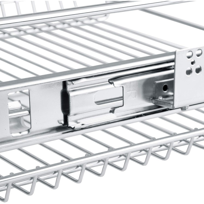 tectake® Telescopic Drawer, Extendable Drawer, Telescopic Shelf Retrofit, Kitchen Under-Cabinet Drawer, Kitchen Shelf, Drawer Organizer Office, Bathroom Under-Cabinet - suitable for 60cm