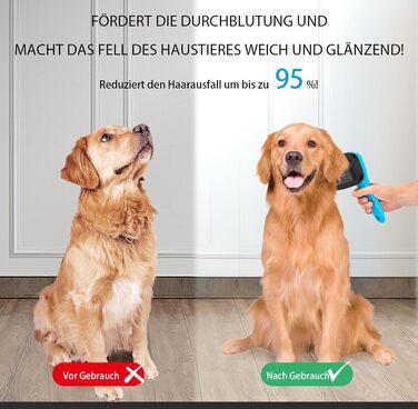 Щітка для собак та котів - самоочисна, легка у чищенні, зменшує випадання шерсті, видаляє волосся. Підходить для великих, середніх та маленьких тварин з довгою та короткою шерстю. Зелена (блакитна, 3 шт., нові)