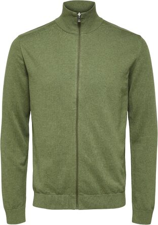 Світшот Selected Hoe з капюшоном на блискавці, розмір L, колір Vineyard Green (світло-зелений)