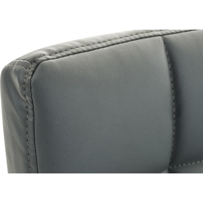 Офісний стілець CLP Deli V2 з штучної шкіри, сірий | Регульована висота сидіння, м'яке сидіння