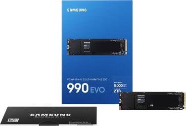 SSD Samsung 990 EVO 2TB NVMe M.2 PCIe 4.0/5.0 - для геймінгу та графіки