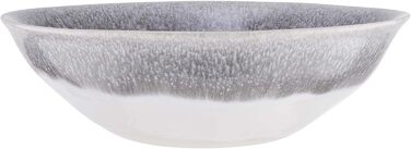 Набір посуду BUTLERS Atlantis 12 предметів з каменю (тарілки та миски) | Сірий посуд для 4 осіб | Мікрохвильова та посудомийна машини | Boho-стиль