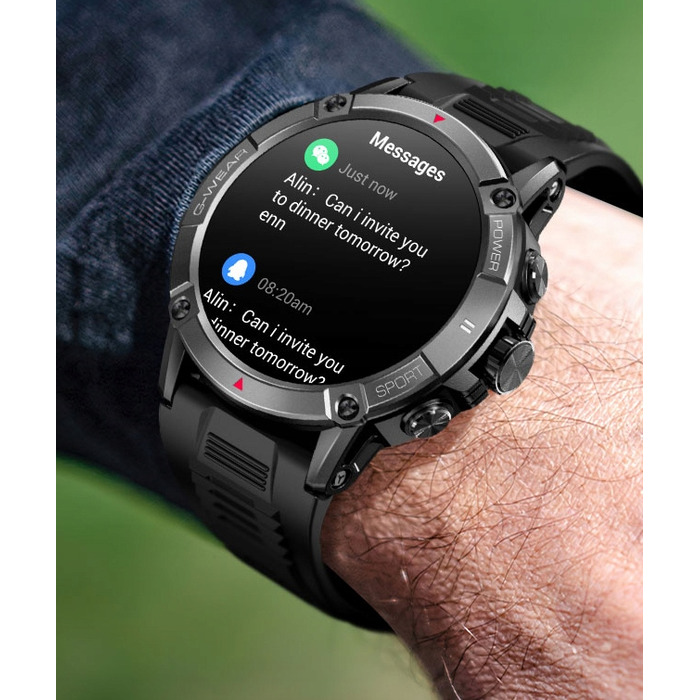 Смарт-годинник G-Wear чорний з функцією Bluetooth-дзвінків