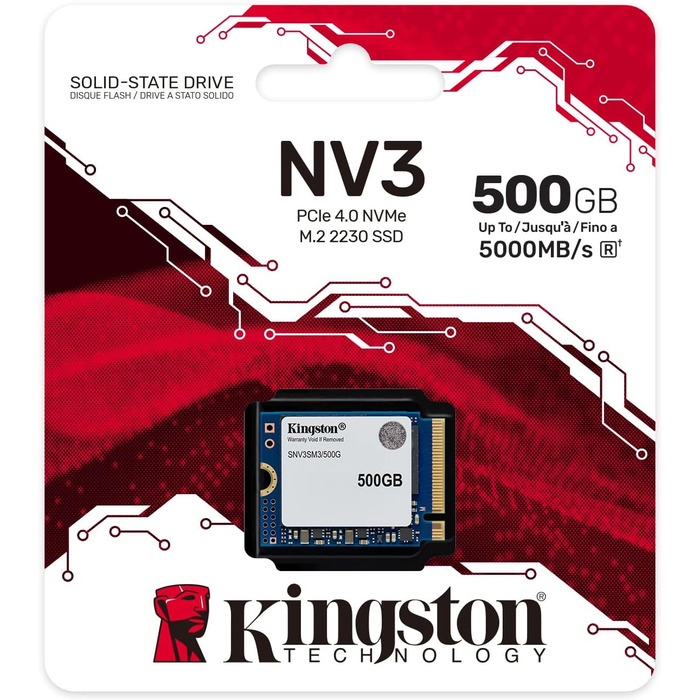 SSD Kingston NV3 1TB NVMe PCIe 4.0 M.2 (SNV3S) - внутрішній накопичувач