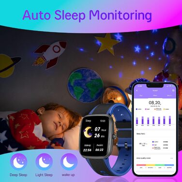 Дитячий розумний годинник Smartwatch Kinder з водозахистом та фітнес-трекером. 1,75