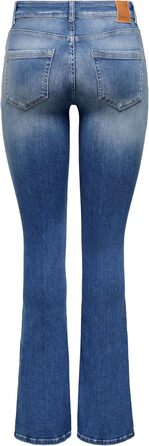 Джинси жіночі кльош ONLBLUSH середньої посадки, синій денім, розмір M/30L