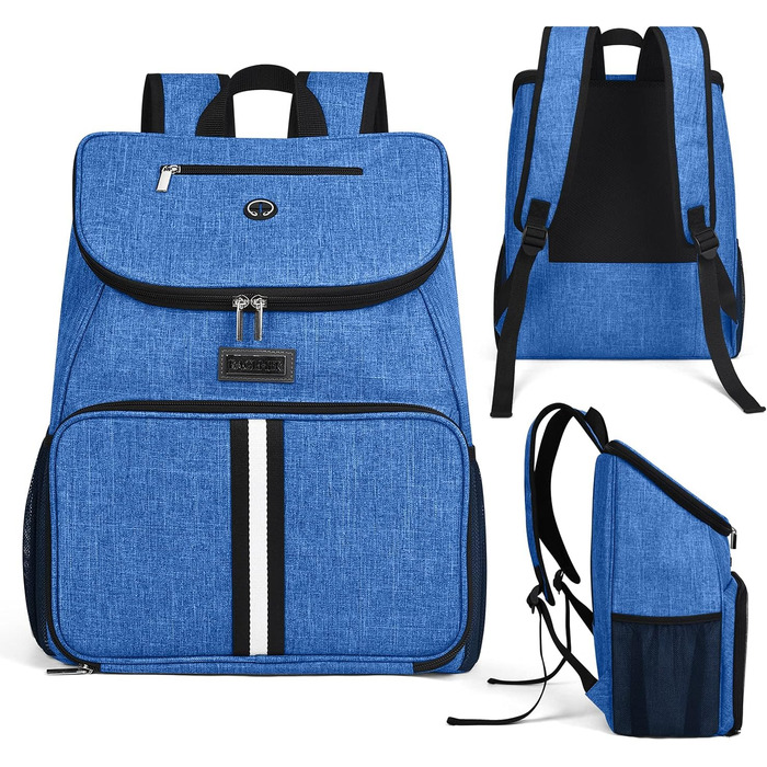 Сумка для собак Baglher: рюкзак для подорожей з мисками та контейнерами (Блакитний)