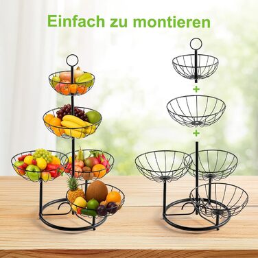 Багатоярусна підставка для фруктів та овочів - металева етажерка для кухні