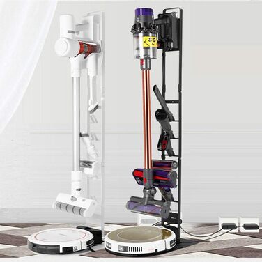 Vacuum Cleaner Holder, Stand Holder Bracket for Dyson V15 V12 V11 V10 V8 V7 V6 and other Handheld Vacuums, Vacuum Freestanding Floor Stand, No Wall Drilling (Black)