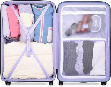 Чемодан для жінок Florence by Mills Spin Me Away Hartschalengepäck, розширюваний, з коліщатками, Checked-Large 29 дюймів, колір цинково-блакитний