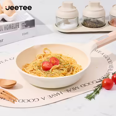 JEETEE Ceramic Cookware Set, 15-Piece, Non-Stick Granite Cookware Set, Slope Design, Induction Cookware Set, Cookware Set with Lid, Frying Pan, Saucepan, Stockpot, PFOS/PFOA Free, Grey