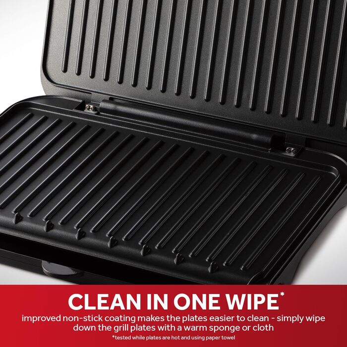 George Foreman 25800 Large Grill with Grill Plate, Cooktop & Toaster - Fast Heating & Easy Cleaning