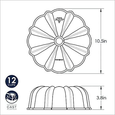 Форма для випічки Nordic Ware Pro Cast Original Bundt Pan, бронзова, 12 чашок