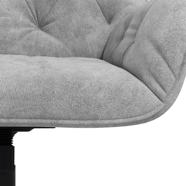 Vinsetto Adjustable Swivel Chair, Ergonomic Office Chair with Velvet-Look Finish in Light Gray for Living Room & Office