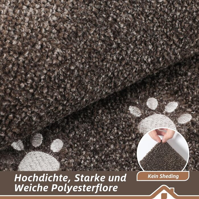 BEQHAUSE Non-Slip Stair Treads - 15 Piece Set - Washable Carpet for Stairs - Safe for Kids, Seniors & Pets - 100% Polyester with TPE Backing - 22x70cm