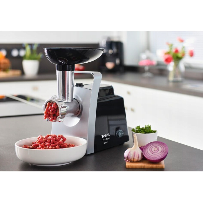 М'ясорубка Tefal NE108831 HV1 7в1, чорна, 1400 Вт