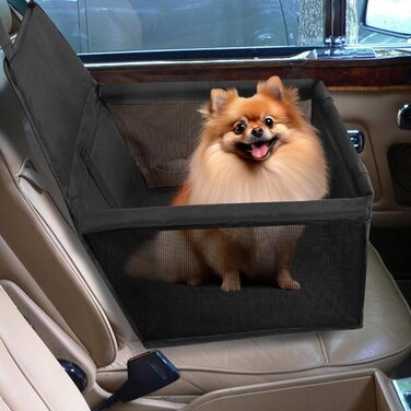 Автомобільний лежак для собак на заднє сидіння, чорний, з дихаючого матеріалу Oxford, миючий, для маленьких та середніх собак