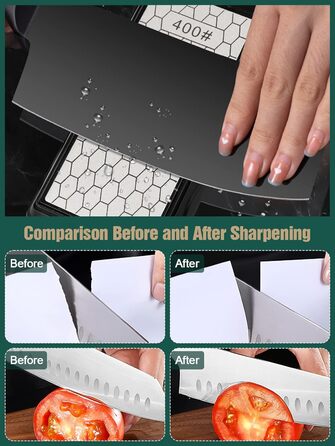 Двостороння алмазна точилка Kalolary 400/1000 для ножів, ножниць, кухонних та туристичних інструментів