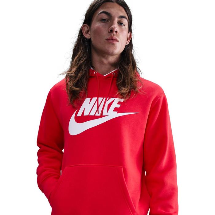 Чоловіче худі Nike Sportswear Club Fleece BV2654 червоного кольору (University Red), розмір XL