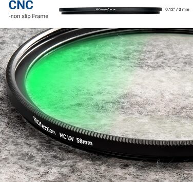 Фільтр UV PROfezzion Slim для Canon EOS 2000D, 4000D, 1300D, 1200D, 850D, 800D, 760D, 750D, 700D, 650D, 600D, 550D, 500D, 250D, 200D з об'єктивом EF-S 18-55mm та іншими об'єктивами з різьбою 40,5 мм
