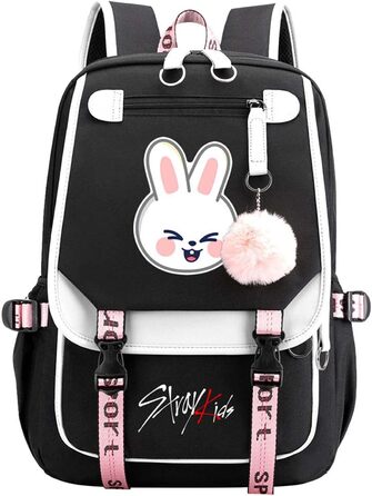 Шкільний рюкзак для дівчаток та хлопчиків у стилі K-Pop з відділенням для ноутбука 15.6 дюймів, водонепроникний, універсальний розмір