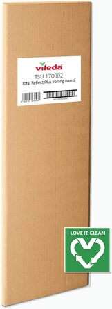 Гладильна дошка Vileda XXL з розеткою 130x44 см для парогенератора | Регульована висота 74–97 см, термостійке покриття Titan | Складана, стабільна, сертифікована TÜV (TOTAL REFLECT plus Ecoverpackung)