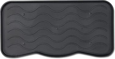 Carpido Shoe Drip Tray 3-Piece Set Shoe Rack Tray - Food Bowl Mat Bowl Mat Shoe Board Shoe Tray – Shoe Tray Drip Tray Black 38x75 cm