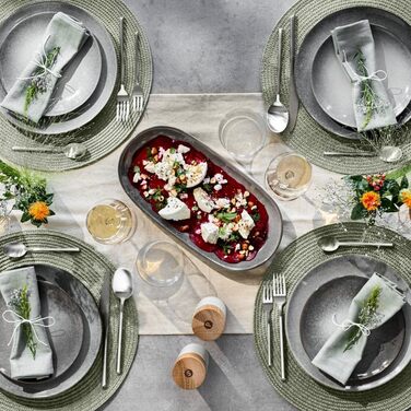 SPRINGLANE Cutlery Set 20-piece, brushed stainless steel, robust cutlery set for 4 people made of rust-resistant 18/10 stainless steel, including knife, fork, soup spoon, teaspoon, and cake fork.